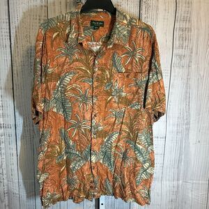 David Taylor Men’s XXL Hawaiian Shirt Palm Trees Button Up Short Sleeve